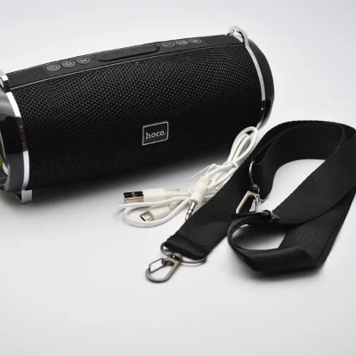Picture of Hoco HC2 Wireless Bluetooth Speaker Xpress Sound IPX5 Waterproof 52mm Driver 2x5W Output 2400mAh Battery Up to 5 Hours Playback TF Card USB AUX FM Mode Support Portable Bluetooth Speaker (Black)