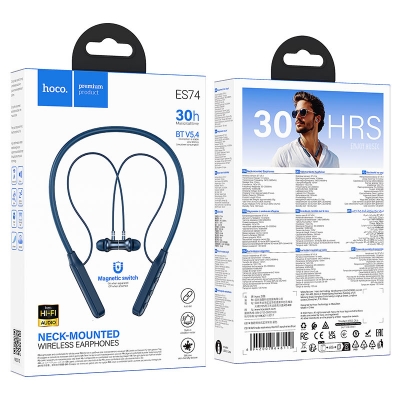 Picture of Hoco ES74 Sports Bluetooth V5.4 Wireless Earphone Neckband (Navy Blue)
