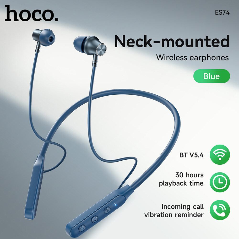 Picture of Hoco ES74 Sports Bluetooth V5.4 Wireless Earphone Neckband (Navy Blue)