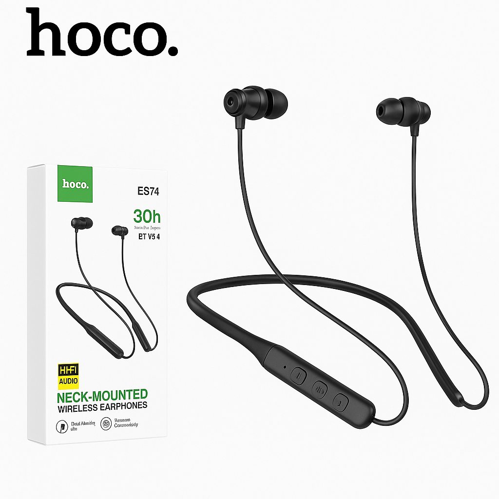Picture of Hoco ES74 Sports Bluetooth V5.4 Wireless Earphone Neckband (Black)