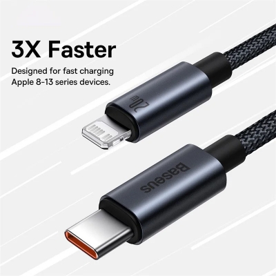 Picture of Baseus Minimalist Series 20W Type-C to Lightning Fast Charging Data Cable (Black)