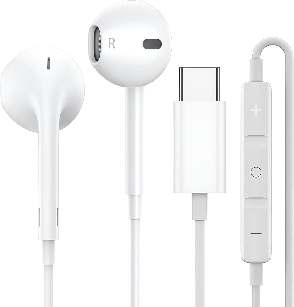 Picture of EarPods For iPhone 15 Series Type C Earphone USB C Mobile Phone Headphone -Best Quality (Black)