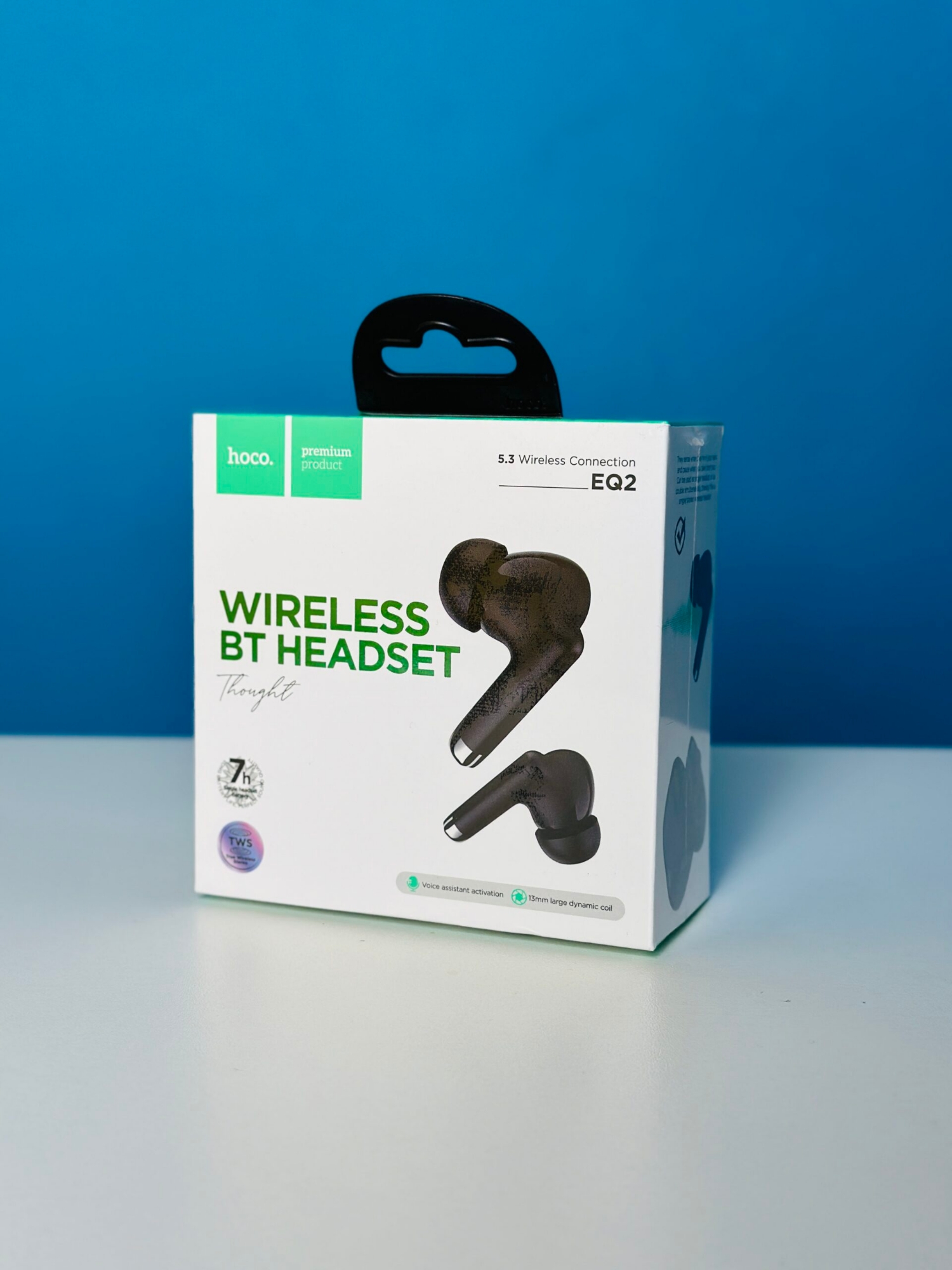 Picture of Hoco EQ2 TWS Wireless Earphones Bluetooth 5.3 Earbuds In-ear Headset Built-In Microphone Touch Control Super Bass Earphone (Black)