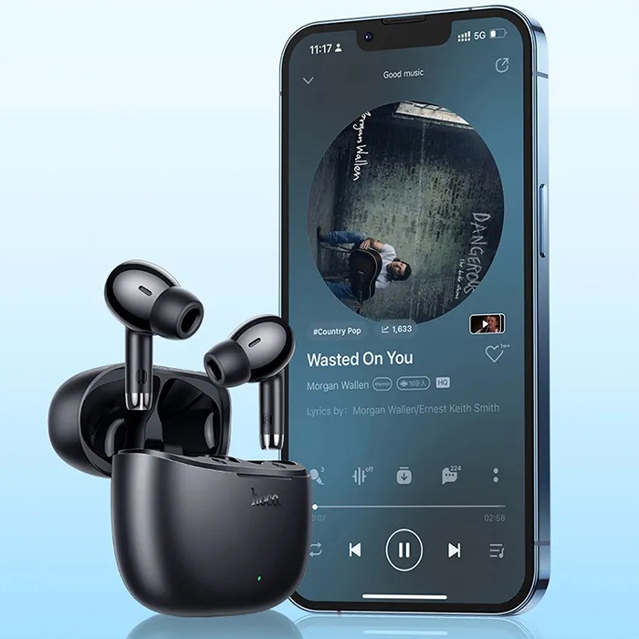 Picture of Hoco EQ2 TWS Wireless Earphones Bluetooth 5.3 Earbuds In-ear Headset Built-In Microphone Touch Control Super Bass Earphone (Black)