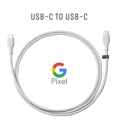 Picture of Google Pixel Type C to USB-C Data Cable for Fast Data Transfer (White)