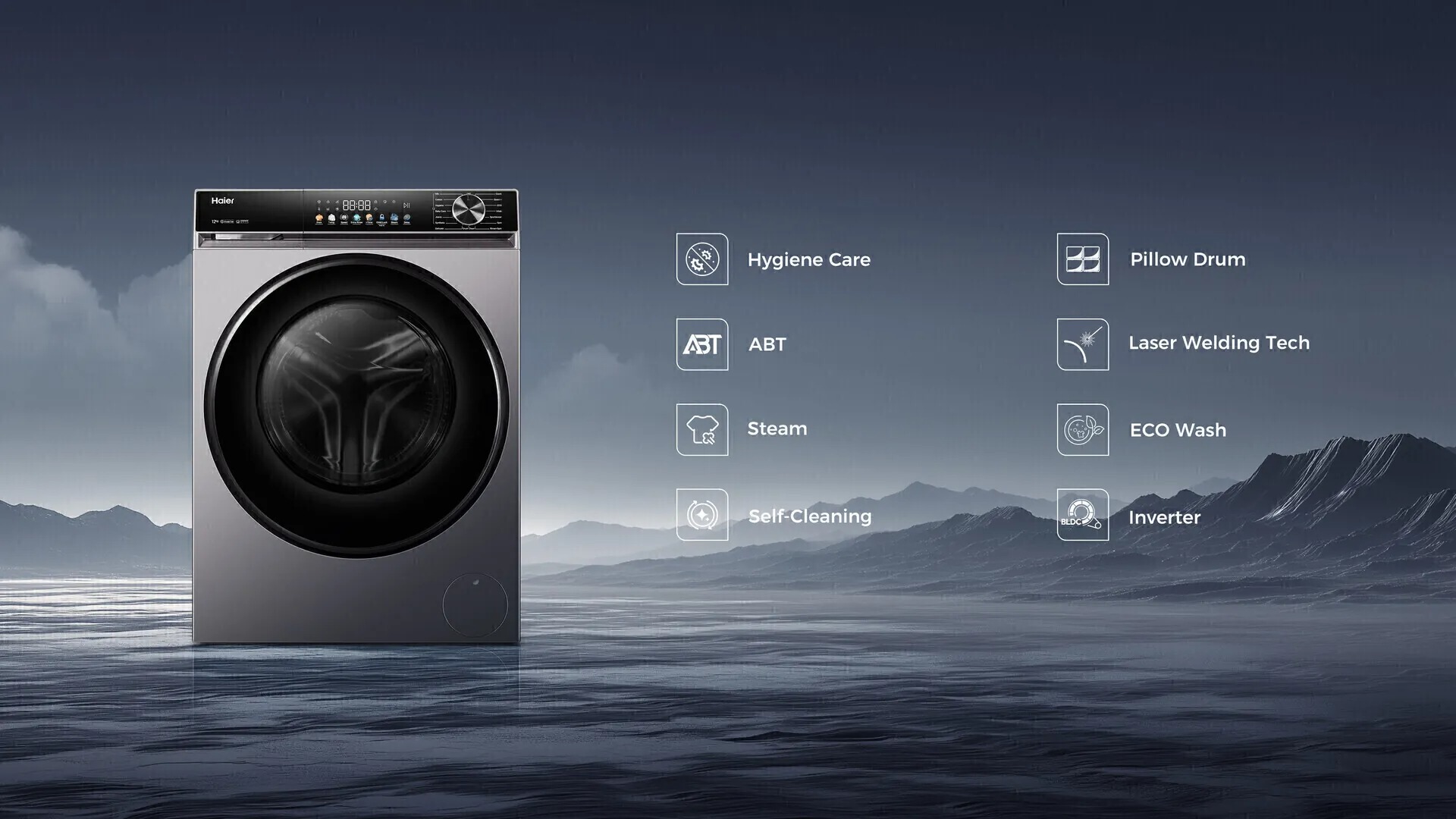 Picture of Haier 12KG Inverter Front Loading Washing Machine (HW120-BP12357S8)