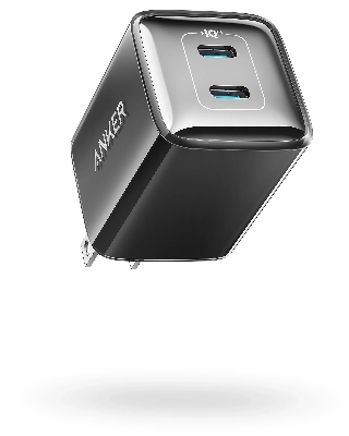 Picture of Anker 521 Charger (Nano Pro) Nano Pro 40W PIQ 3.0 Dual Port Compact Fast USB C Charger (Black)