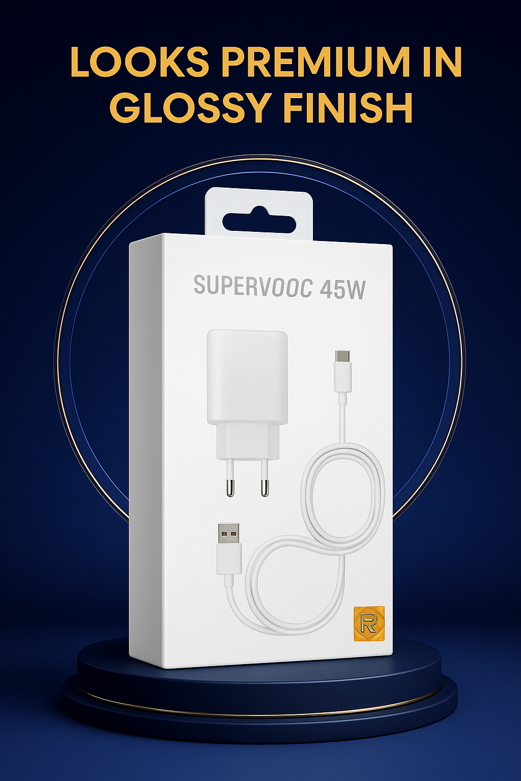 Picture of Realme 45W SUPERVOOC Premium Quality Fast Charger- 45W Dart Power Adapter- Best Quality product (White)