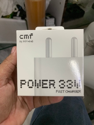 Picture of CMF by Nothing 33W Power Rapid Fast Charger Adapter for CMF Phone 1 Nothing Phone 2a Plus Phone 2a Phone 2 Phone 1 Tab 33-watt Quick Charging Adaptor for Smartphone, CMF 33w, White (White)