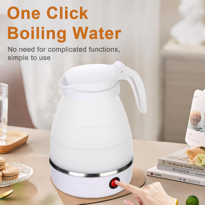Picture of Travelling Folding Kettle Electric Silicone Foldable Water Kettles Compression Leak Proof Portable Mini Kettle (Multicolor)