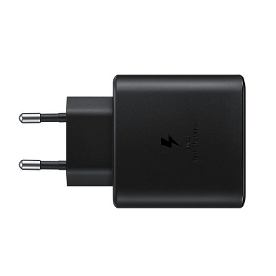 Picture of Sansung 45W PD  Super Fast 2 Pin Charger 2.0 with Type C Data Cable from Type C (Black)