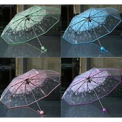 Picture of Transparent Umbrella with Reinforced Metal Frame | MNK SHOP (Green)