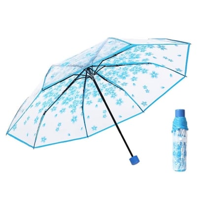 Picture of Stylish Rain Gear with See-Through Shield | MNK SHOP (Purple)