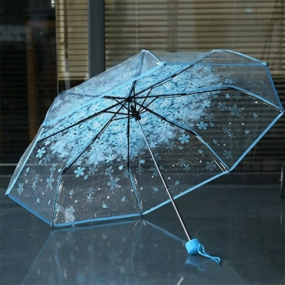 Picture of Clear Umbrella with Comfortable Non-Slip Handle | MNK SHOP (Pink)