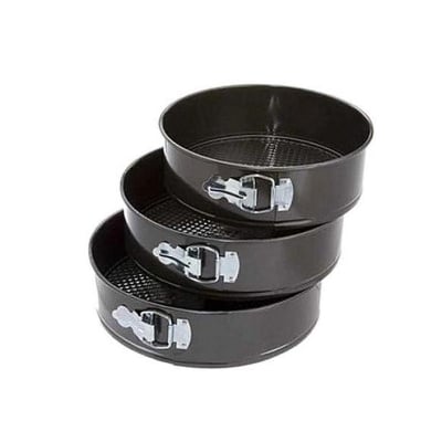 Picture of 3 Pcs Round Shape Cake Mould - Black
