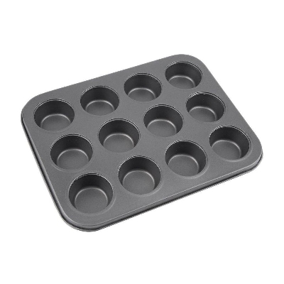 Picture of 12 Cups Mini Muffin Bun Cupcake Baking Bakeware Mould Tray Pan Kitchen -Silver