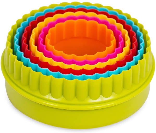 Picture of 5pcs plastic round-shaped cookie cutter -Multicolor