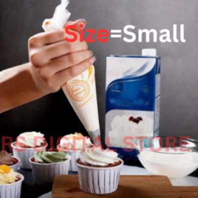 Picture of 100Pcs/Set Piping Bag Cream Icing Piping Decor Disposable Cake Pastry Bag Baking Tools (small) -White