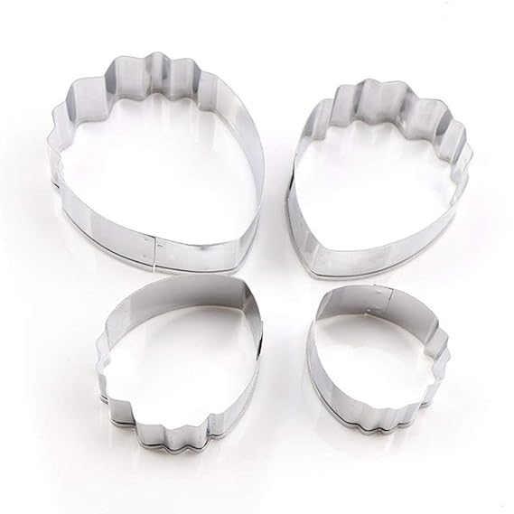 Picture of 4pcs Stainless Steel Cutting Dies Art Cake Fondant Flower Mold DIY Baking Tools Kitchen Accessory -Silver