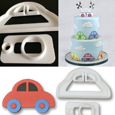 Picture of Fondant Car Cutter (2 Pcs Set) -Multicolor