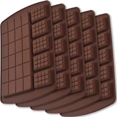 Picture of Bakers Brisk 2 in 1 Silicon Chocolate Mould, Chocolate Decorating Mould (Pack of 1) -Chocolate