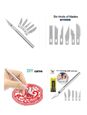 Picture of Carving_Knife Set IC Chip BGA Motherboard Hard Disk PCB Circuit Board 6 Blade Removing Glue -Multicolor
