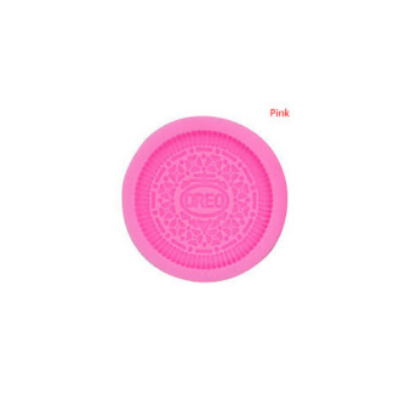 Picture of Silicone OREO Cookie Molds Kitchen Baking Chocolate Fondant Cookie Moulds DIY Party Dessert Supply Gift Craft Cake Decoration -Pink