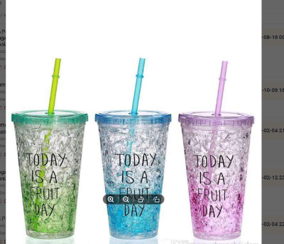 Picture of Summer Water Bottle 450 Ml - Water Bottle - water bottle -Multicolor