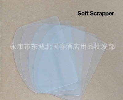 Picture of 5 Pcs Translucent Cream Scraper Transparent Cake Dough Cutter Fondant Scraper Dounp -White
