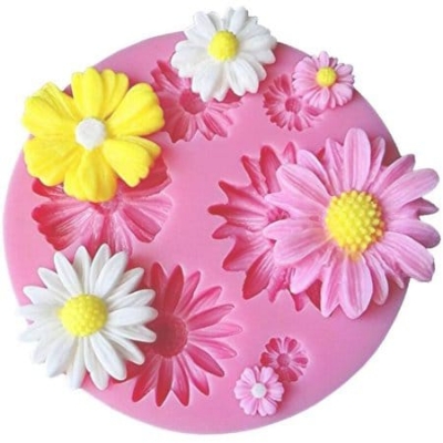 Picture of New 3D Flower Silicone Molds Fondant Craft Cake Candy Chocolate Sugarcraft Ice Pastry Baking Tool Mould Soap Mold Cake Decorato -Pink