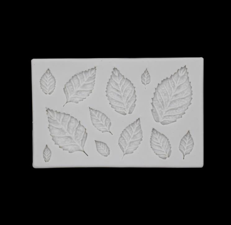 Picture of Silicone Chocolate Mould Leaves Shape Silicon Sugar Lace Mold Handmade DIY Fondant Mermaid Tail Cake Soap Molds -Pink