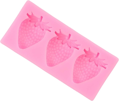 Picture of Strawberry Fondant Molds Mini Fruit Chocolate Cake Decorating Silicone Molds -Multicolor
