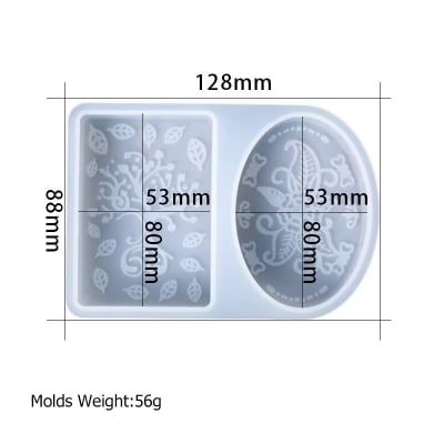 Picture of Cavity Oval/Square Leaf Shaped Silicone Soap Mold DIY Handmade Essential Oil Soap Making -Multicolor
