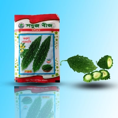 Picture of F1 Plant Bitter Gourd Melon Green Seeds ( Intact Pack ) হাইব্রীড করলা বীজ Balsam Pear- 1Packet - Green