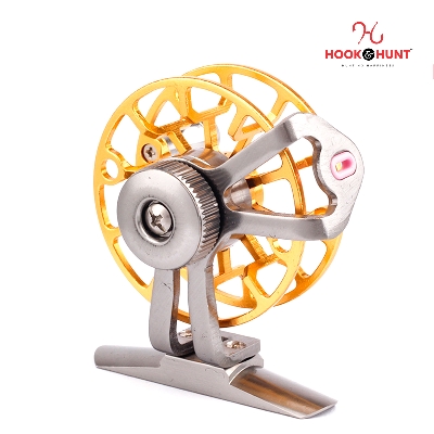 Picture of High-Quality Fly Fishing Reel with Durable Aluminum Spool, Spinning Fishing Rod & Reel Set for Outdoor Recreation (সোনালী)