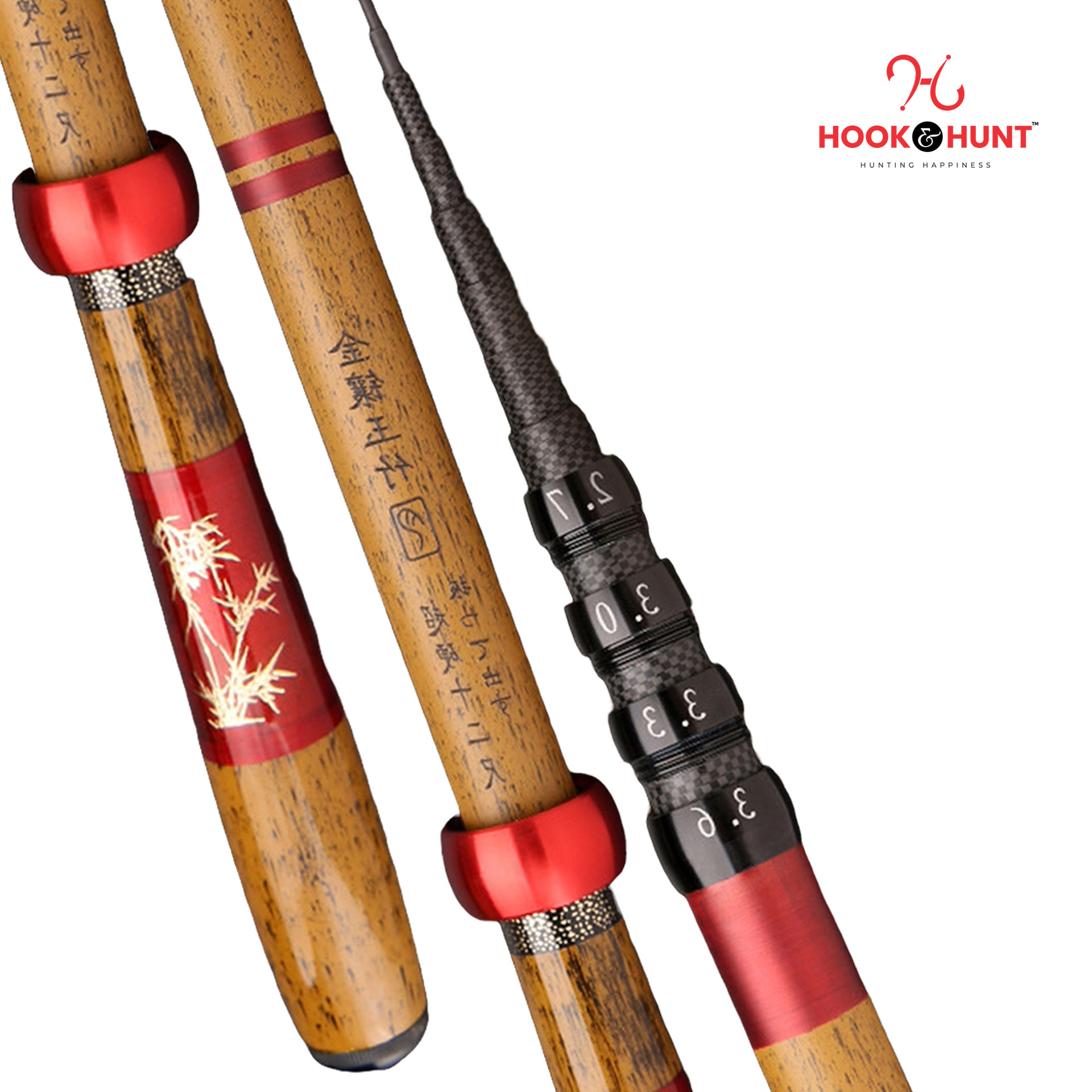 Picture of Special Brown Carbon Fishing Rod – Made of strong and durable carbon Rod- Size: 360 cm / 450 cm / 540 cm (540 cm)