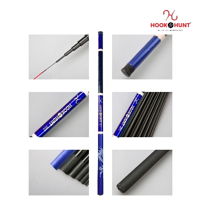 Picture of Blue Color FRP Fiberglass Stream Rod– 180 cm-720 cm Super Hard Light Strong Hand Fishing Rod– Blue Colour Rod. (540 cm)