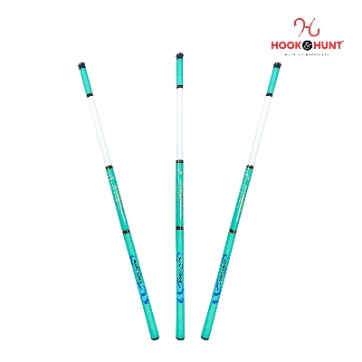 Picture of Super Hard High-Visibility Teal/White Fiberglass Spinning Rod– Sky Blue colour Rod– 180 cm to 720 cm (630 cm)