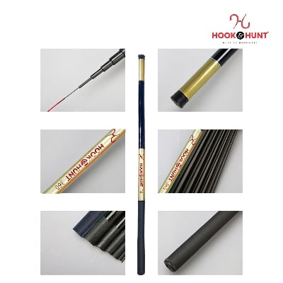 Picture of High-Performance High-Speed Spinning Fishing Rod - 180 cm to 720 cm Rod - Metallic Gold - Carbon Fiber (300 cm)