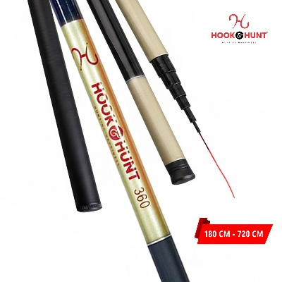 Picture of High-Performance High-Speed Spinning Fishing Rod - 180 cm to 720 cm Rod - Metallic Gold - Carbon Fiber (720 cm)