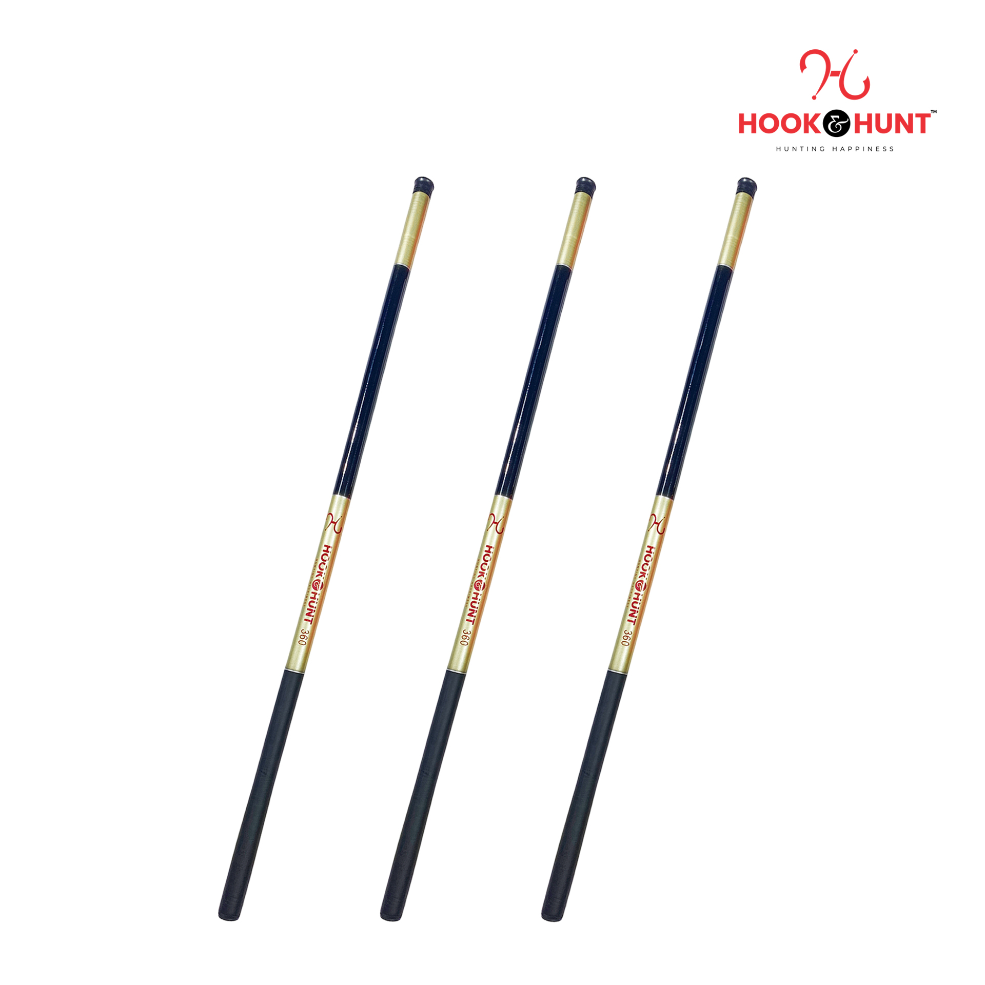 Picture of High-Performance High-Speed Spinning Fishing Rod - 180 cm to 720 cm Rod - Metallic Gold - Carbon Fiber (270 cm)