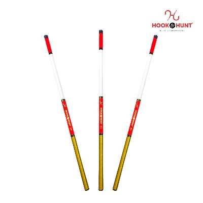 Picture of 450 cm Orange Colour FRP Fiberglass Stream Rod– Super Hard Light Strong Hand Fishing Rod– Orange Colour Rod. (450 cm)