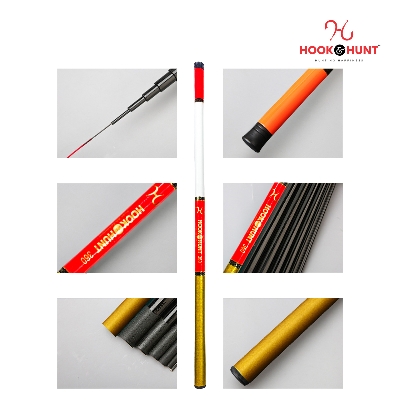 Picture of 300 cm Orange Colour FRP Fiberglass Stream Rod– Super Hard Light Strong Hand Fishing Rod– Orange Colour Rod. (300 cm)