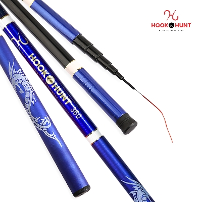 Picture of 450 cm  Blue Color FRP Fiberglass Stream Rod– Super Hard Light Strong Hand Fishing Rod–Blue Colour Rod. (450 cm)