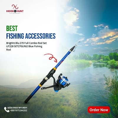 Picture of New High-Quality Carbon Casting Fishing Rod and Reel Combo Set for Saltwater/Freshwater (240cm)