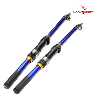 Picture of 240 cm Premium Telescopic Fiberglass Fishing Rod with Spiral Wheel Seat and Smooth Ceramic Guide Rings (240 cm)
