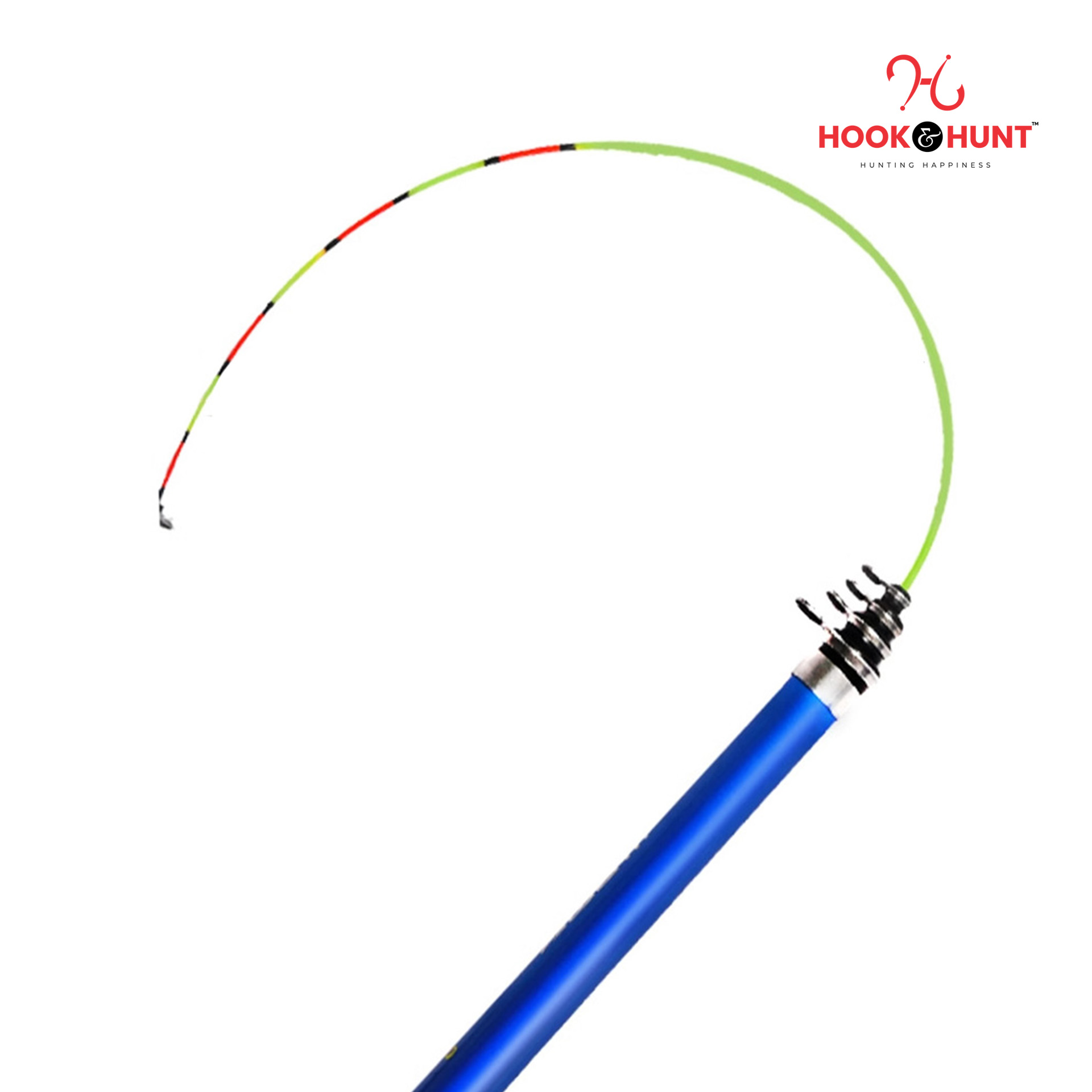 Picture of 240 cm Premium Telescopic Fiberglass Fishing Rod with Spiral Wheel Seat and Smooth Ceramic Guide Rings (240 cm)