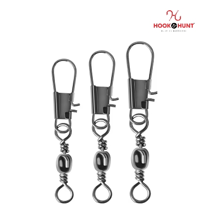 Picture of 10 Pcs Premium Fishing Barrel Swivel with Interlock Snap – Anti-Twist Quick Connector (১২ নাম্বার - ১০ টি)