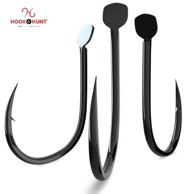 Picture of 02 Pack / 20 Pcs Pure Black Ise Fish Hook – High Carbon Barbed Fishing Hook for Carp & Crucian Carp (Bulk Genuine Pack). (Size - #3)