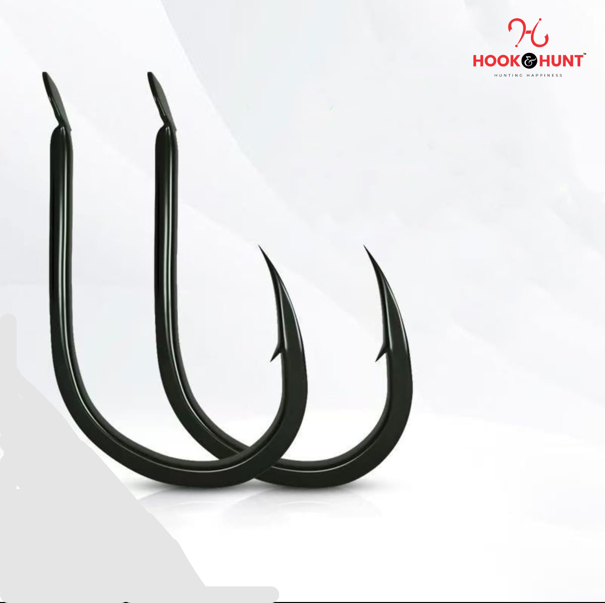 Picture of 02 Pack / 20 Pcs Pure Black Ise Fish Hook – High Carbon Barbed Fishing Hook for Carp & Crucian Carp (Bulk Genuine Pack). (Size - #5)